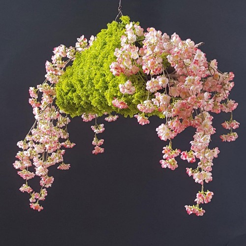 Planta semi-artificiala Ila, Cherry Wild Arrangement Pink - 100 cm